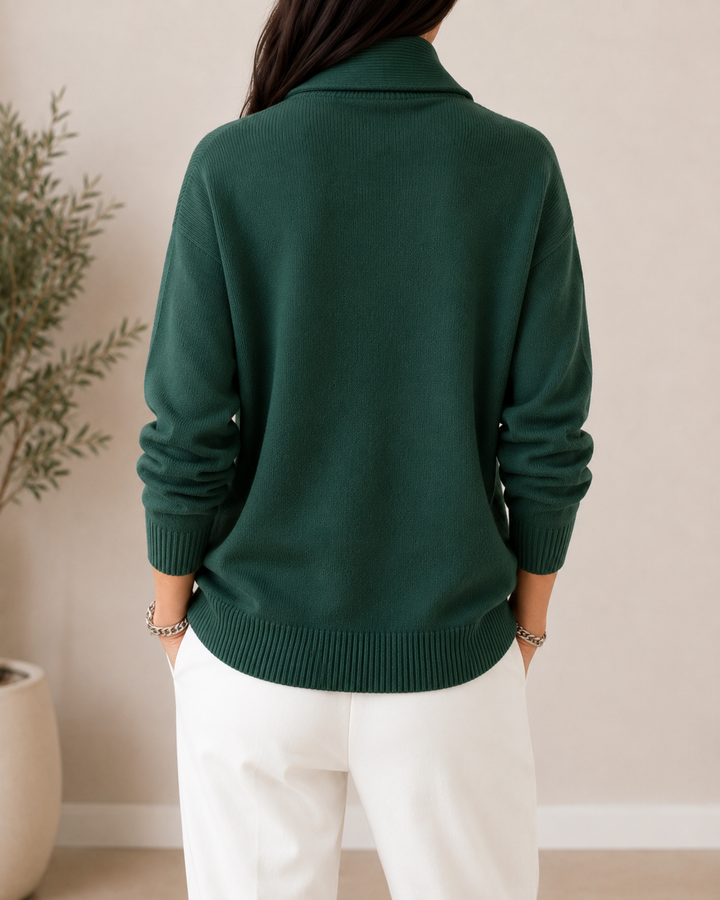 Adeline Soft V-Neck Sweater back view