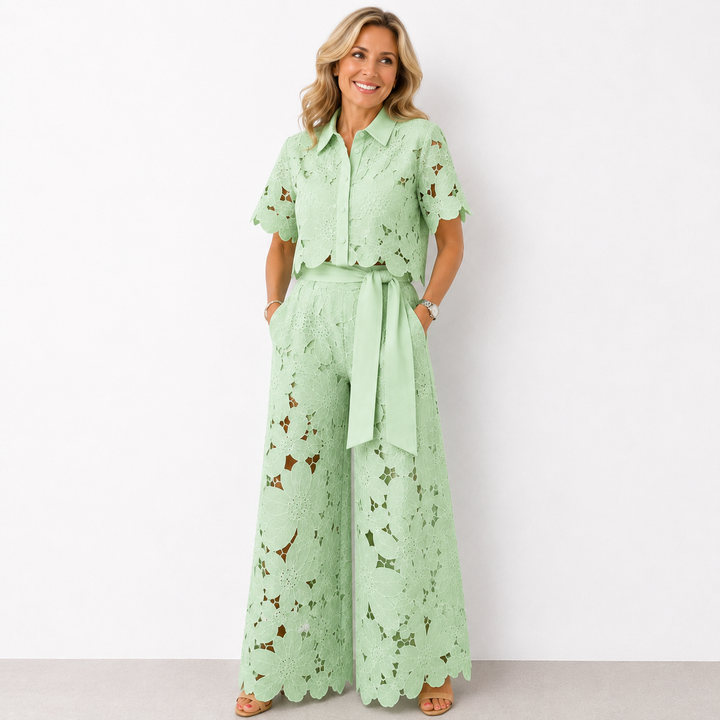 Rosemary | Ribbed Long Sleeve Top and Pants Two-Piece Set
