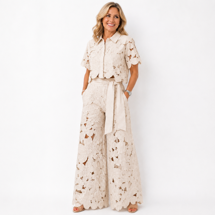 Rosemary | Ribbed Long Sleeve Top and Pants Two-Piece Set