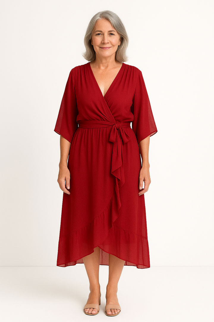 Claire™ | Tie-Waist Midi Dress
