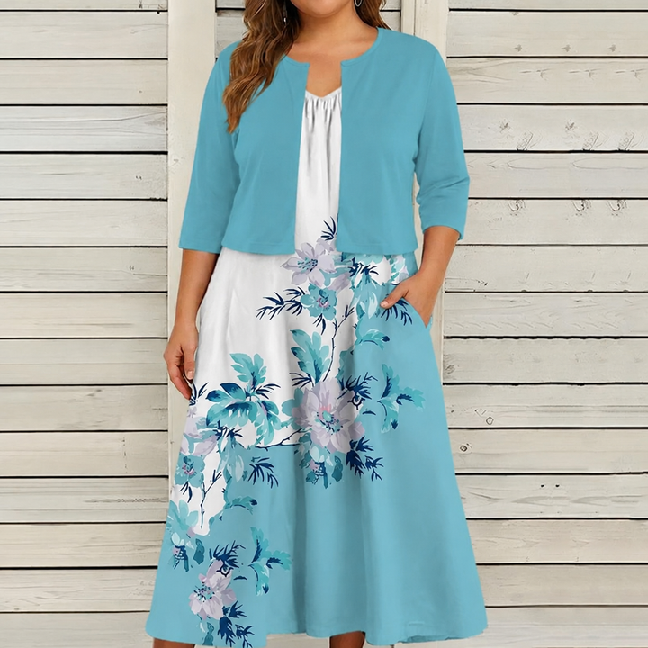 Amanda | Floral Dress Two-Piece Set