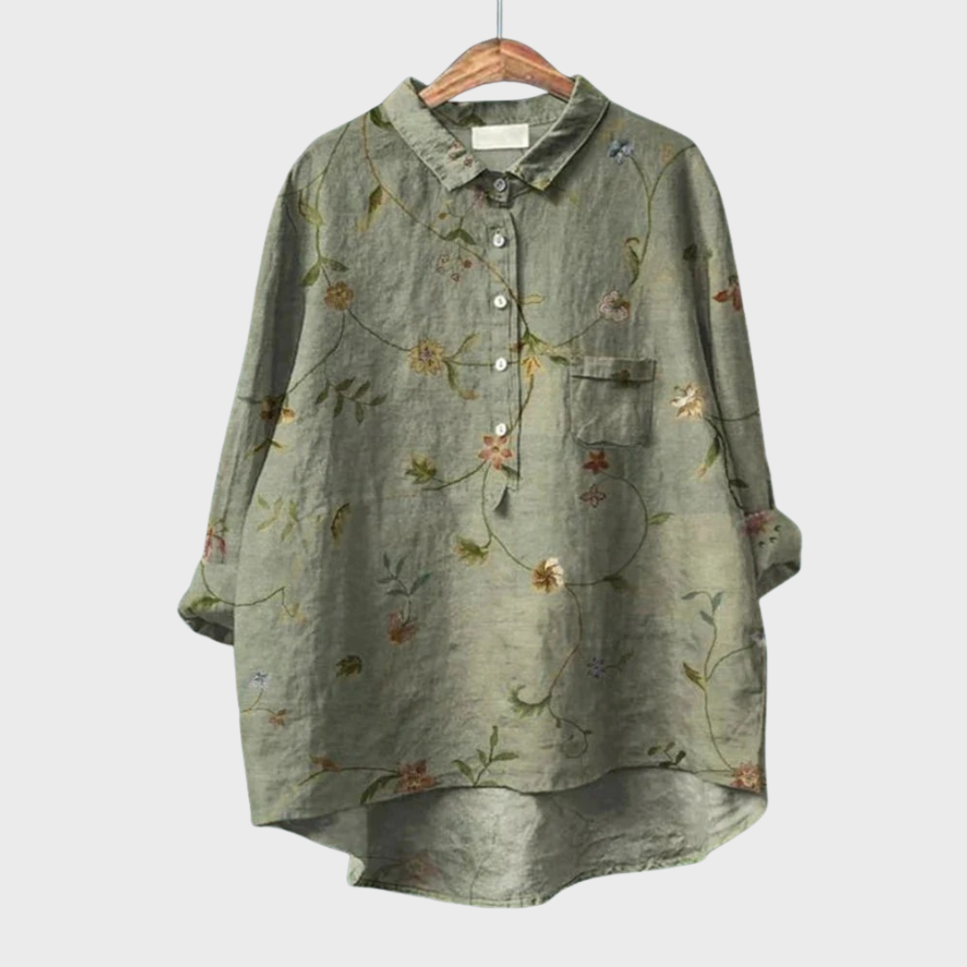 Cindy | Floral Retro Style Shirt