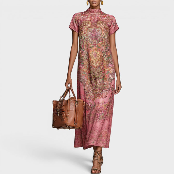 Claudia | Short Sleeves Elegant Maxi Dresses