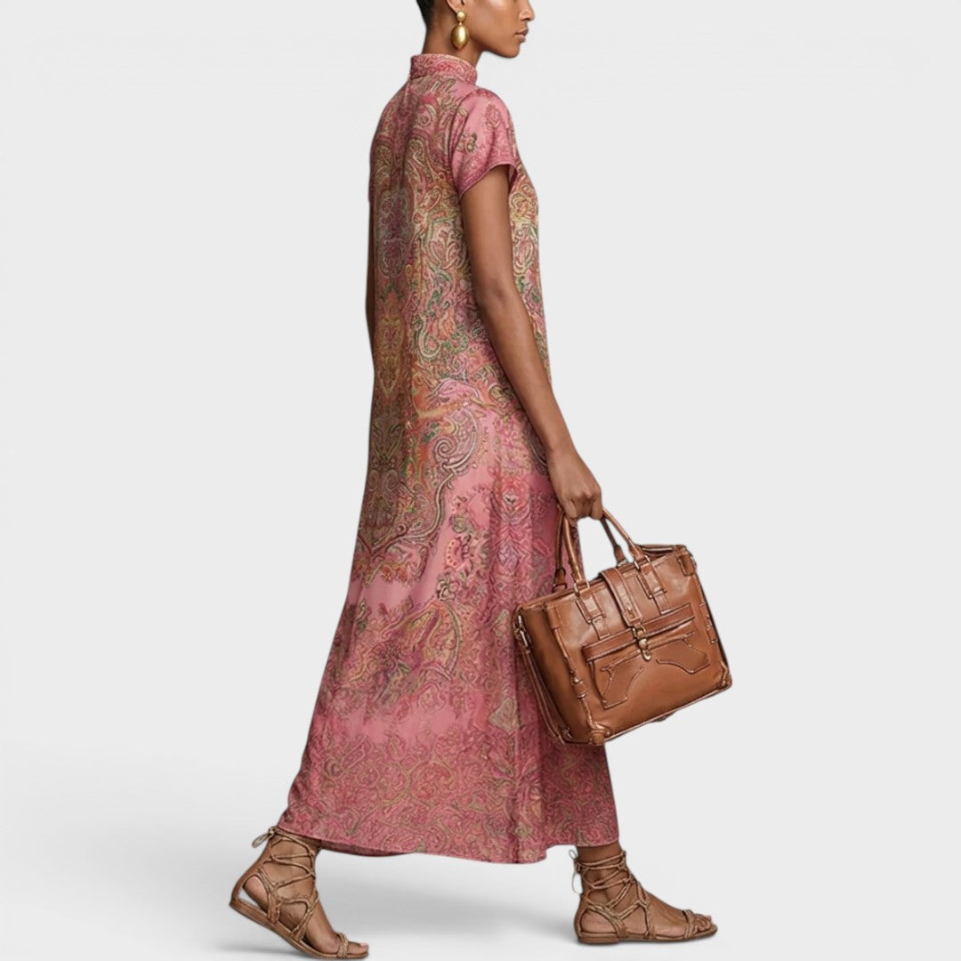 Claudia | Short Sleeves Elegant Maxi Dresses