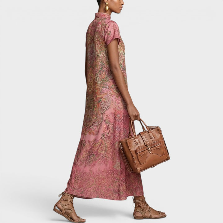 Claudia | Short Sleeves Elegant Maxi Dresses