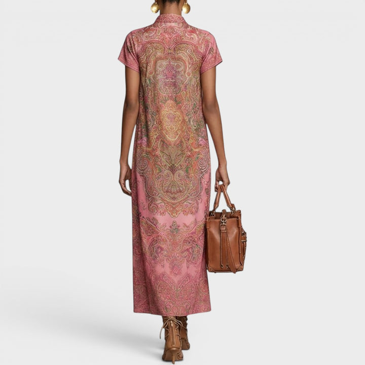 Claudia | Short Sleeves Elegant Maxi Dresses
