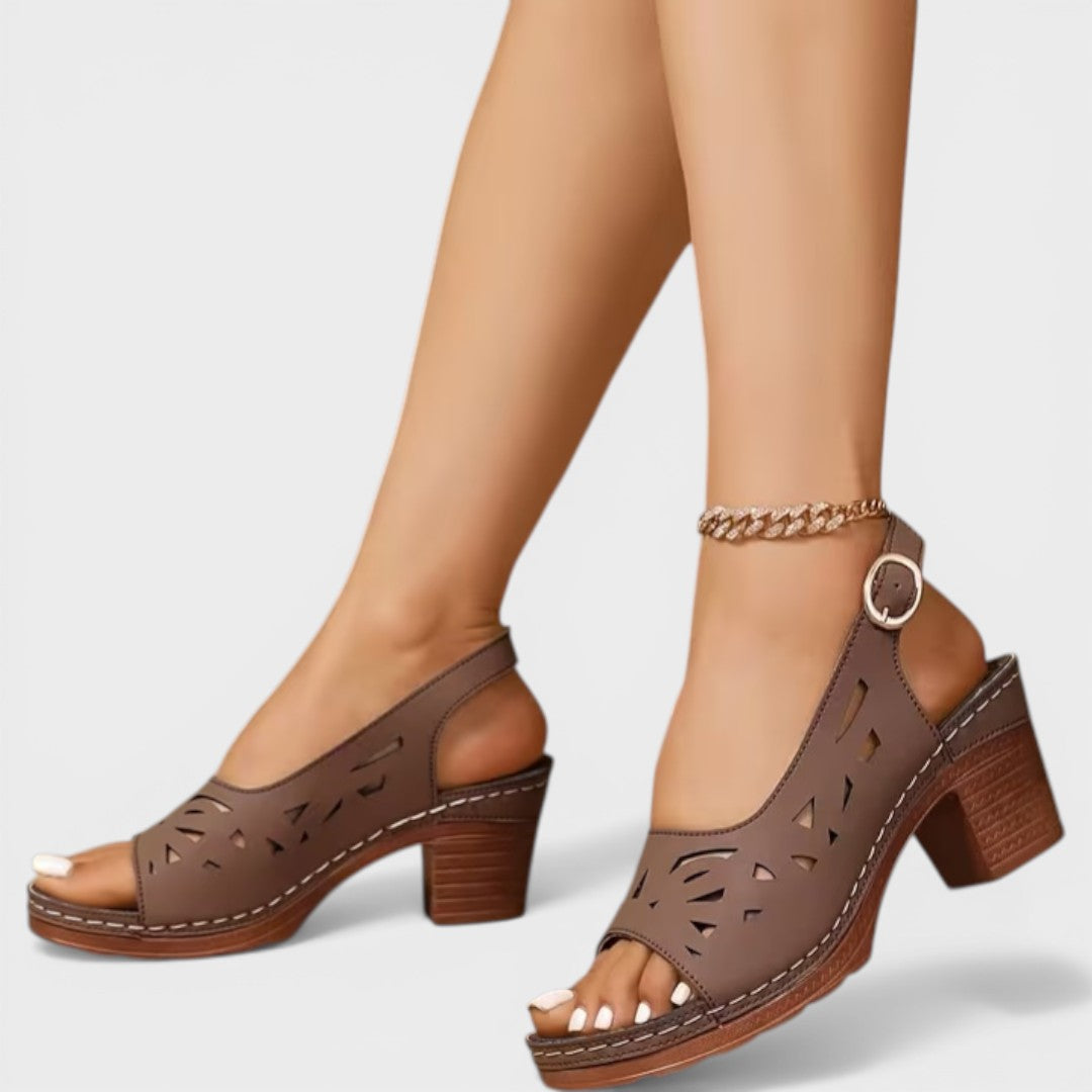 Cristy | Block Heel Ankle Strap Sandals
