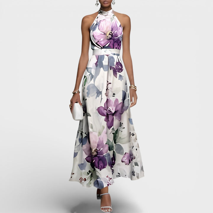 Dawn | Halter Neck Formal Midi Dress