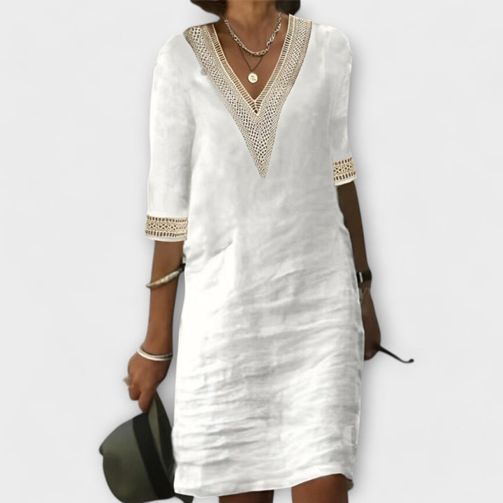 Aurora Women's Dress Made of Cotton and Linen