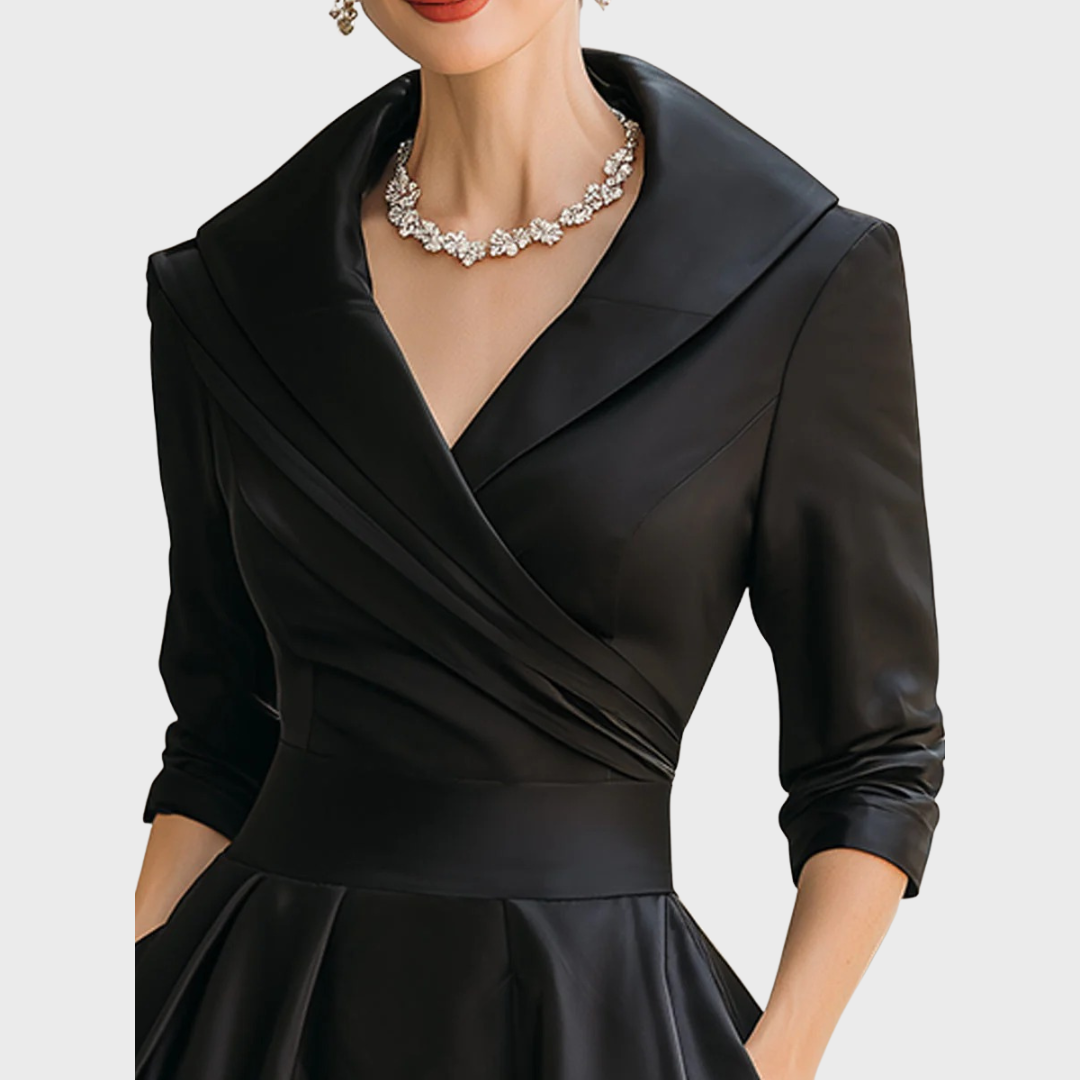 Diana | Elegant Long Sleeve Midi Dress