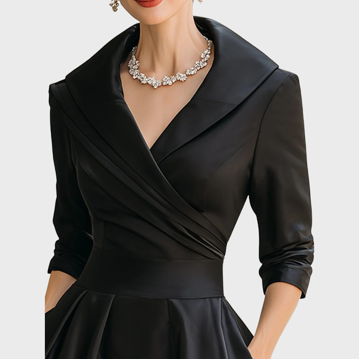 Diana | Elegant Long Sleeve Midi Dress