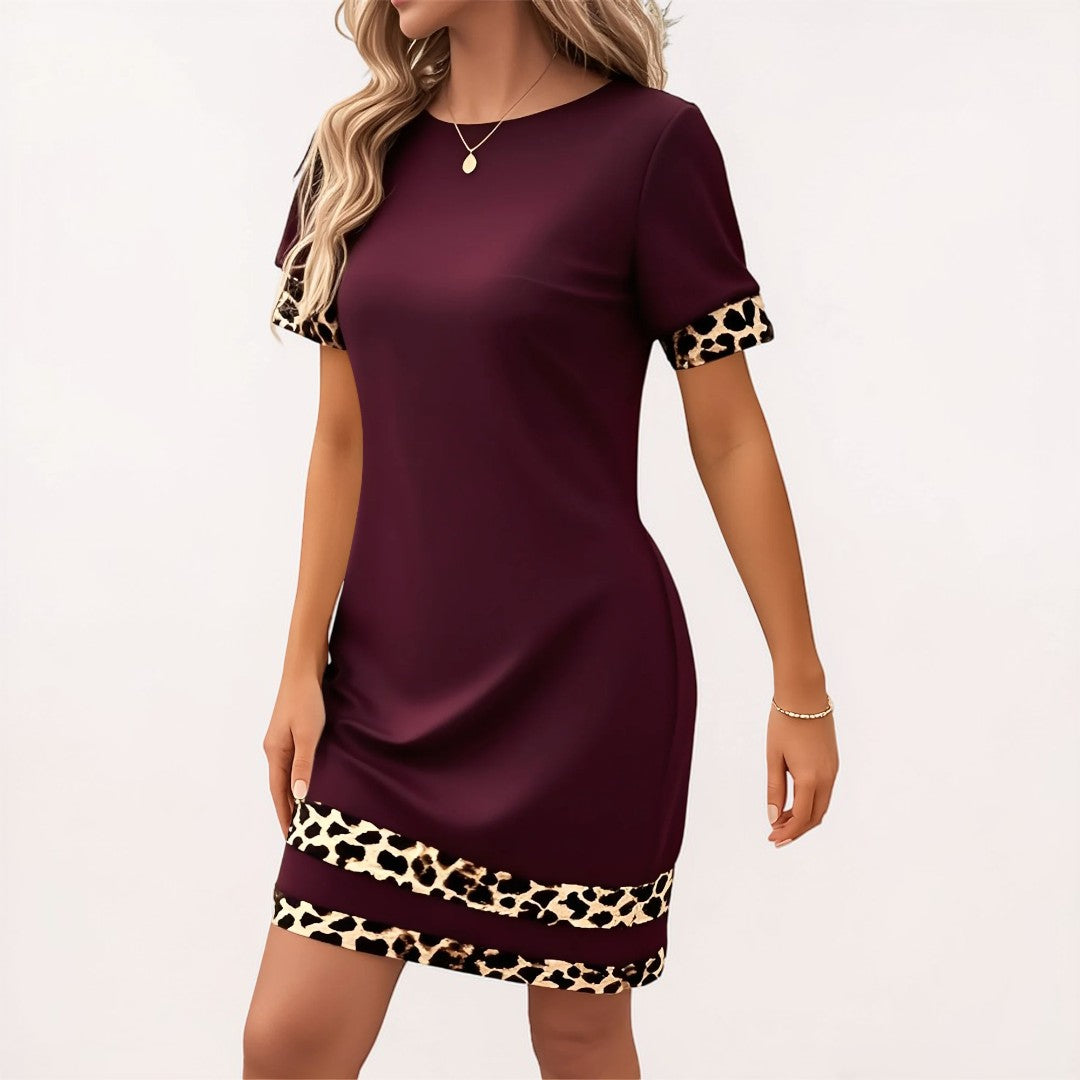 Elise | Leopard Print T-Shirt Dress