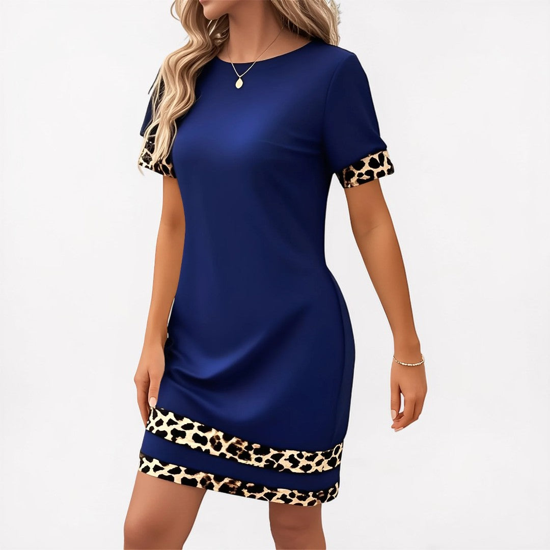 Elise | Leopard Print T-Shirt Dress