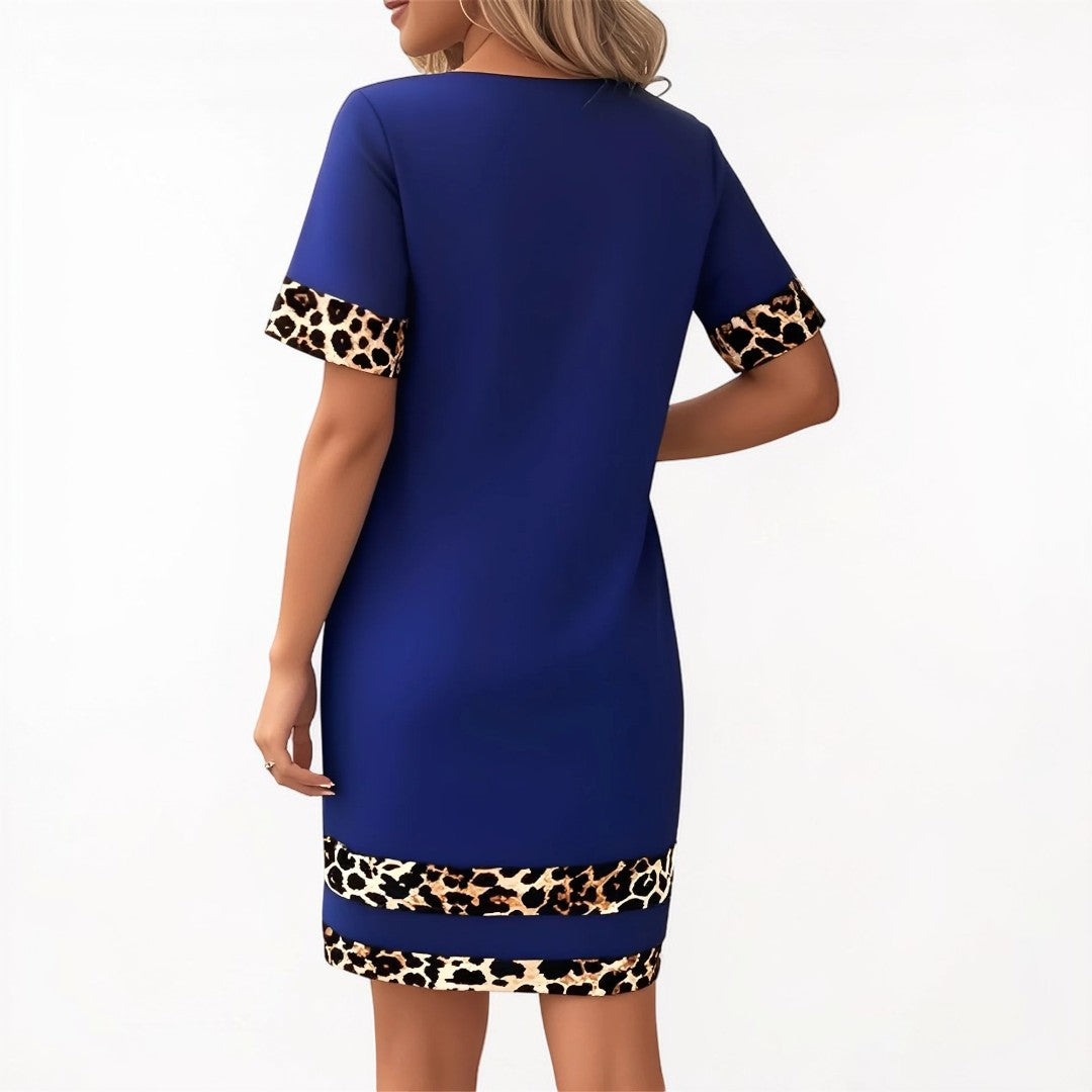 Elise | Leopard Print T-Shirt Dress