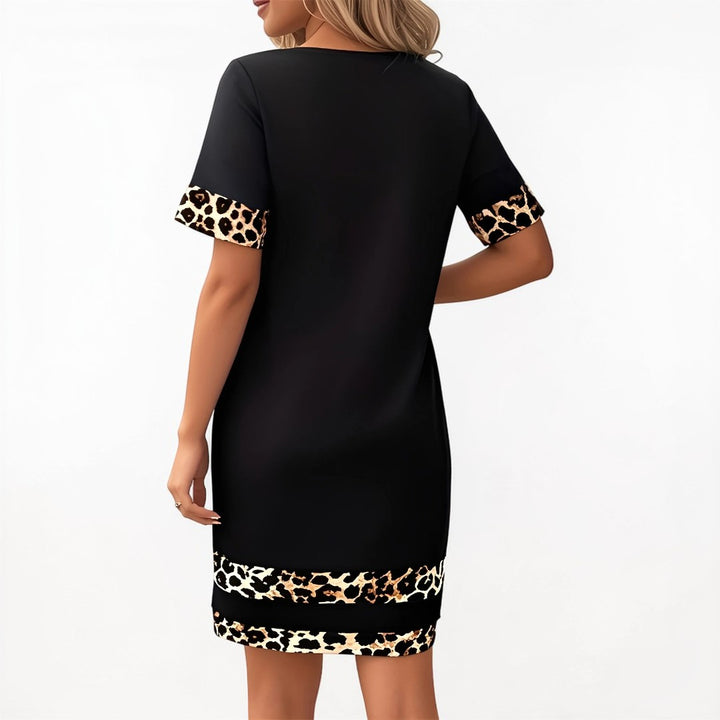 Elise | Leopard Print T-Shirt Dress