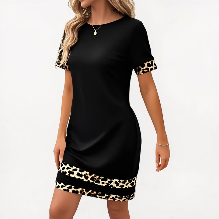 Elise | Leopard Print T-Shirt Dress