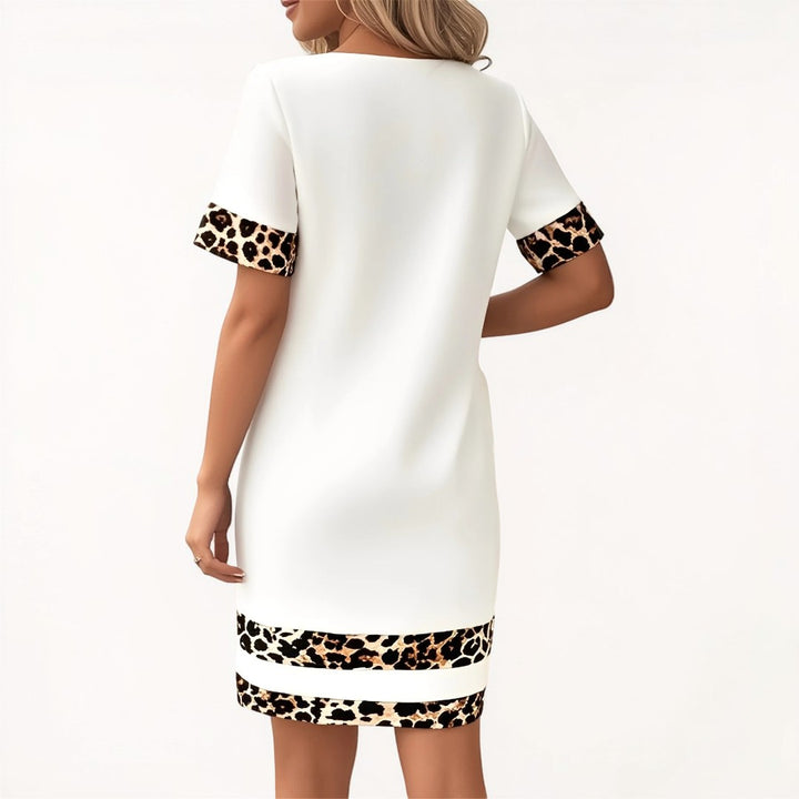 Elise | Leopard Print T-Shirt Dress
