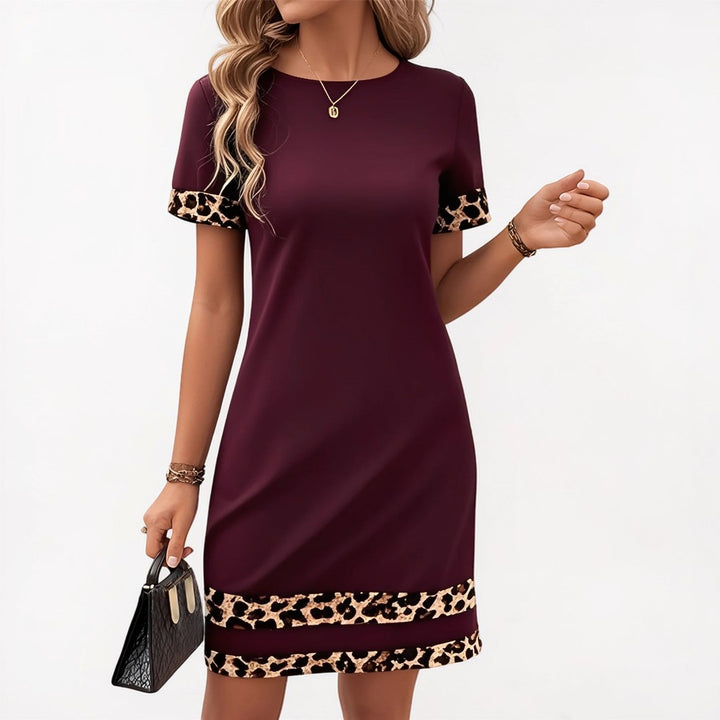 Elise | Leopard Print T-Shirt Dress
