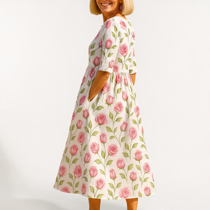 Eliza | Elegant Relaxed Midi Dress