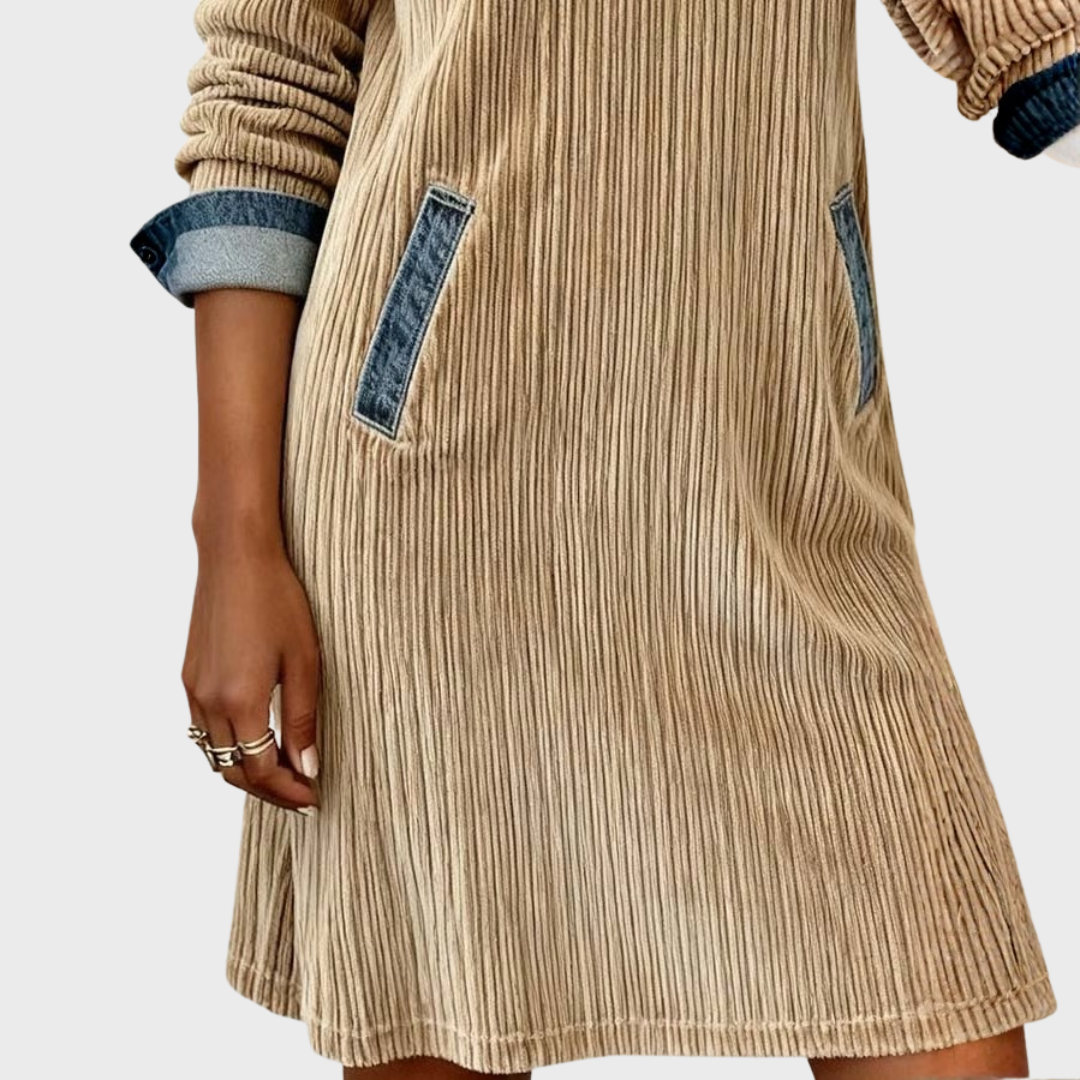 Emily | Casual Denim Patchwork Dress