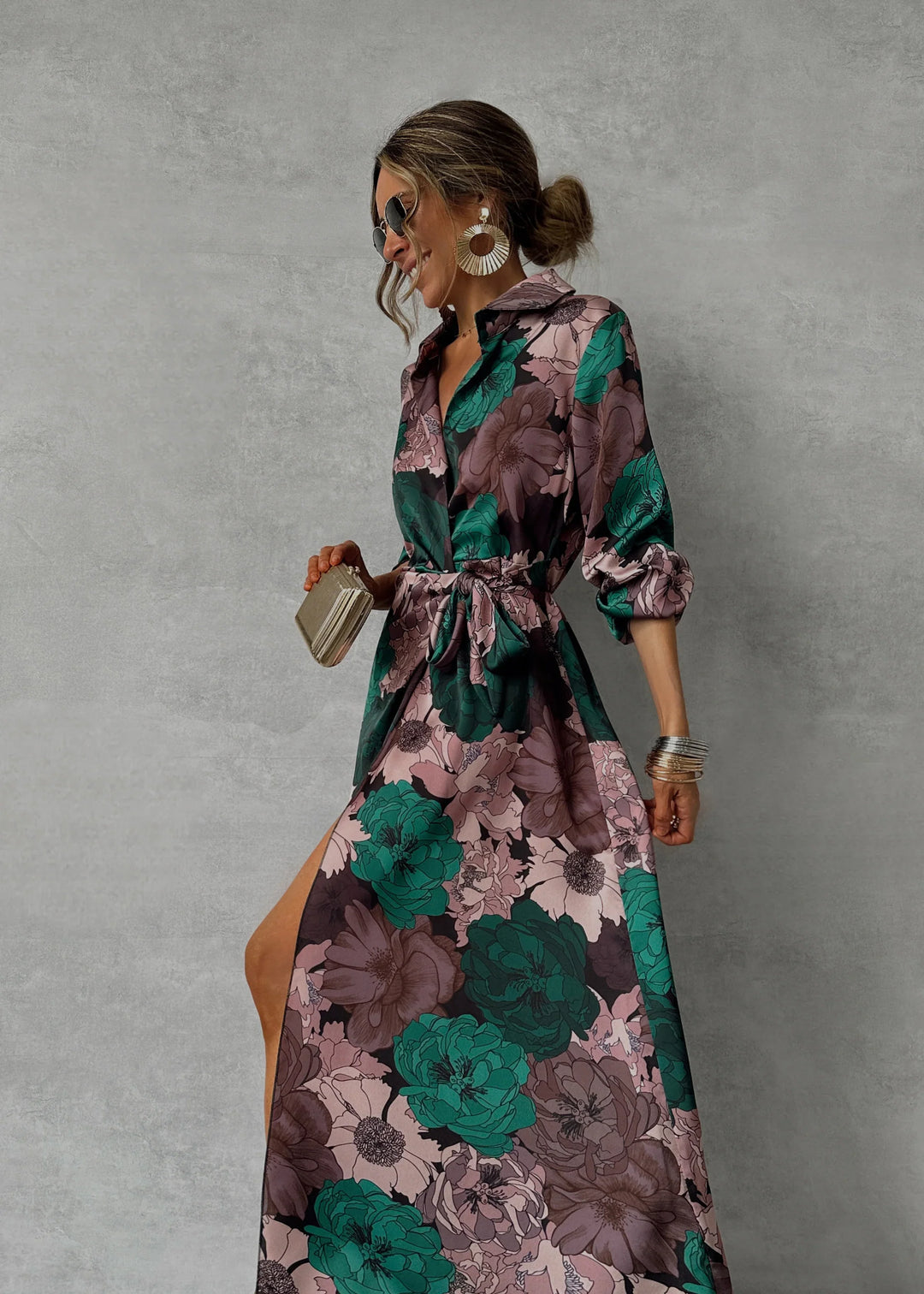 Lily | Belted Maxi Dress