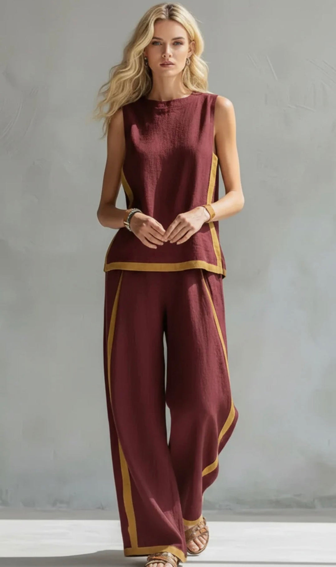 Leila | Relaxed Contrast Two Piece Set