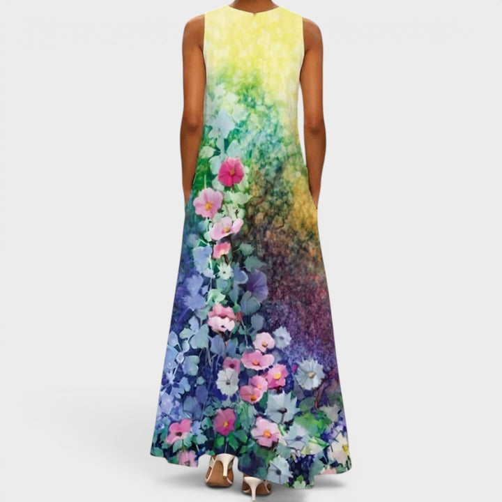 Joyce | Sleeveless Floral Maxi Dresses