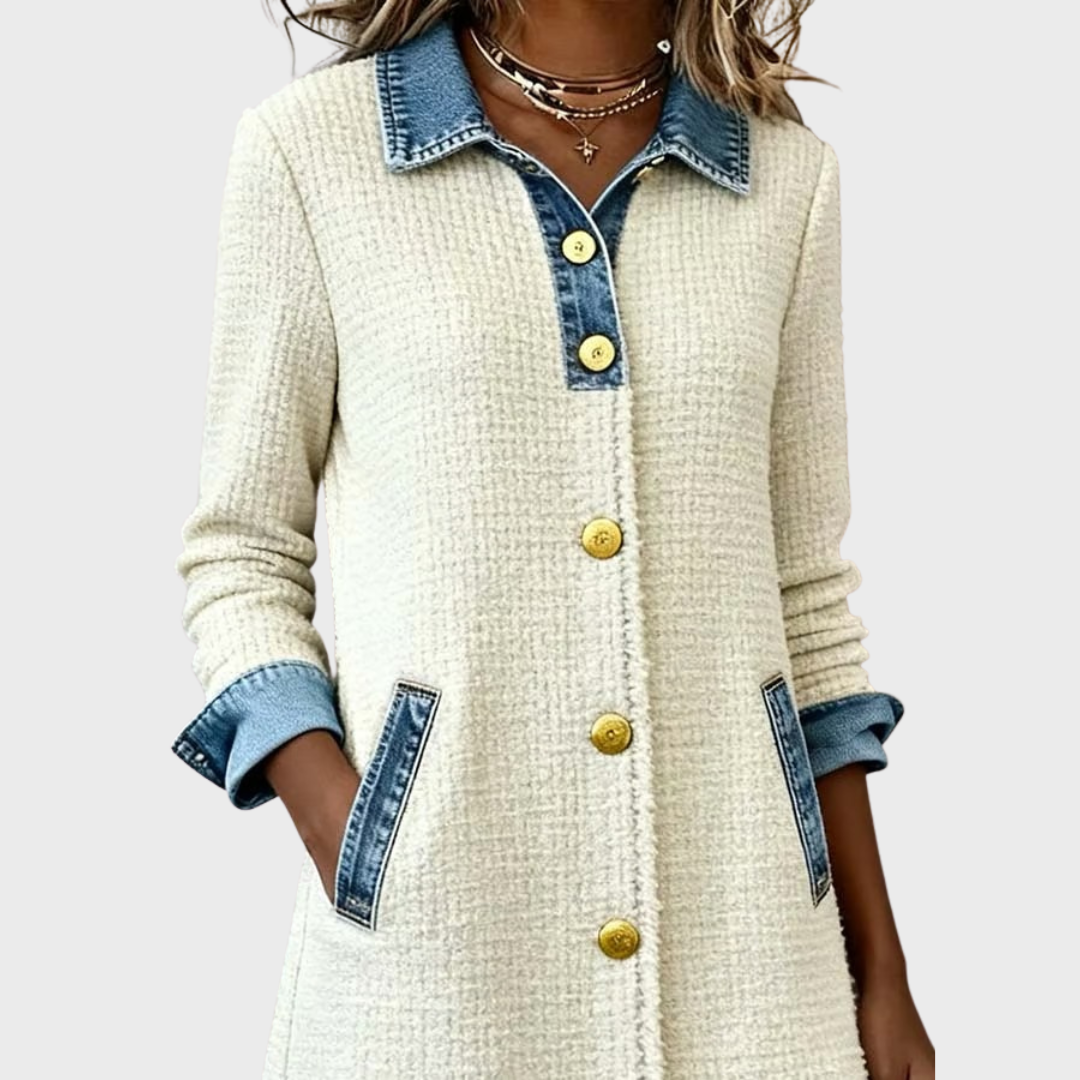 Heather | Casual Denim Patchwork Dress