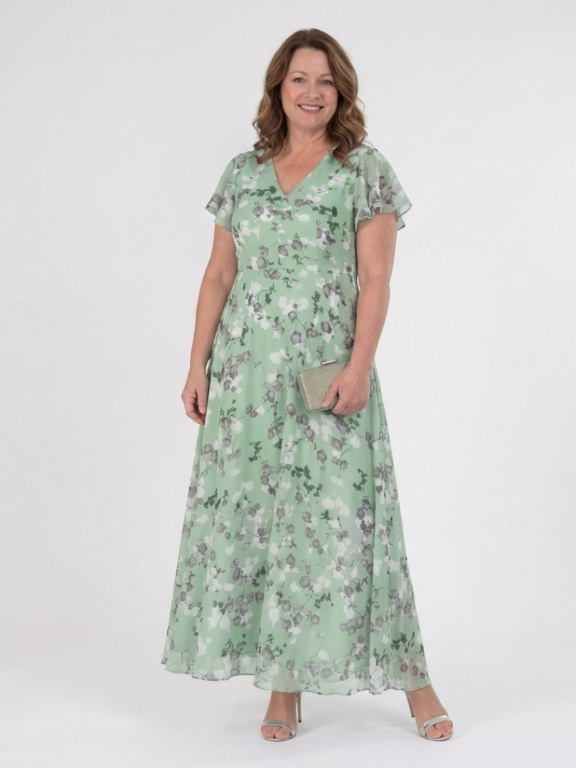 iris & ink green floral chiffon maxi dress Iris & Ink Cezanne Tiered Floralprint Chiffon Maxi Dress In Emerald - 70% Off