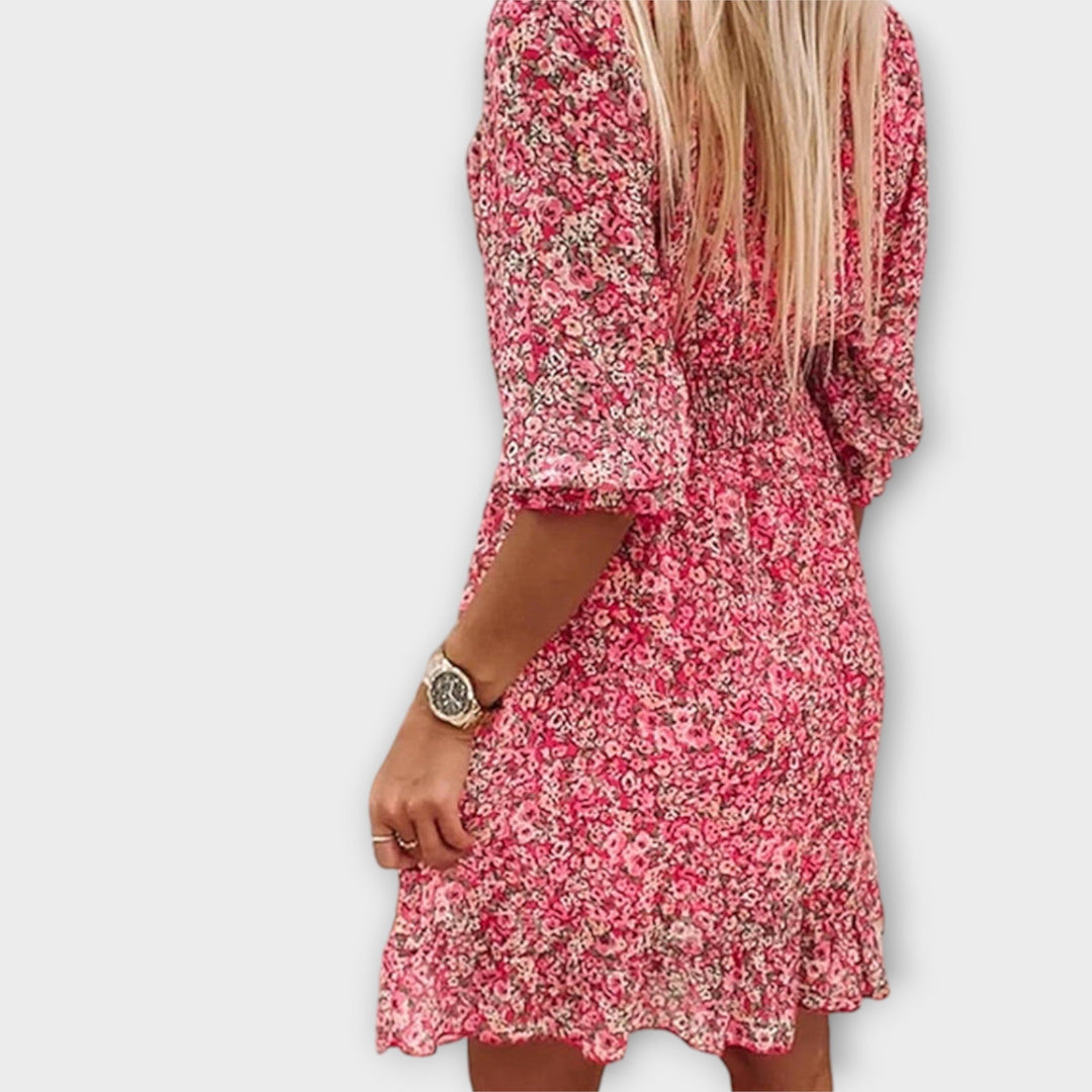 Aurora Floral Puff Sleeve Dress for Women