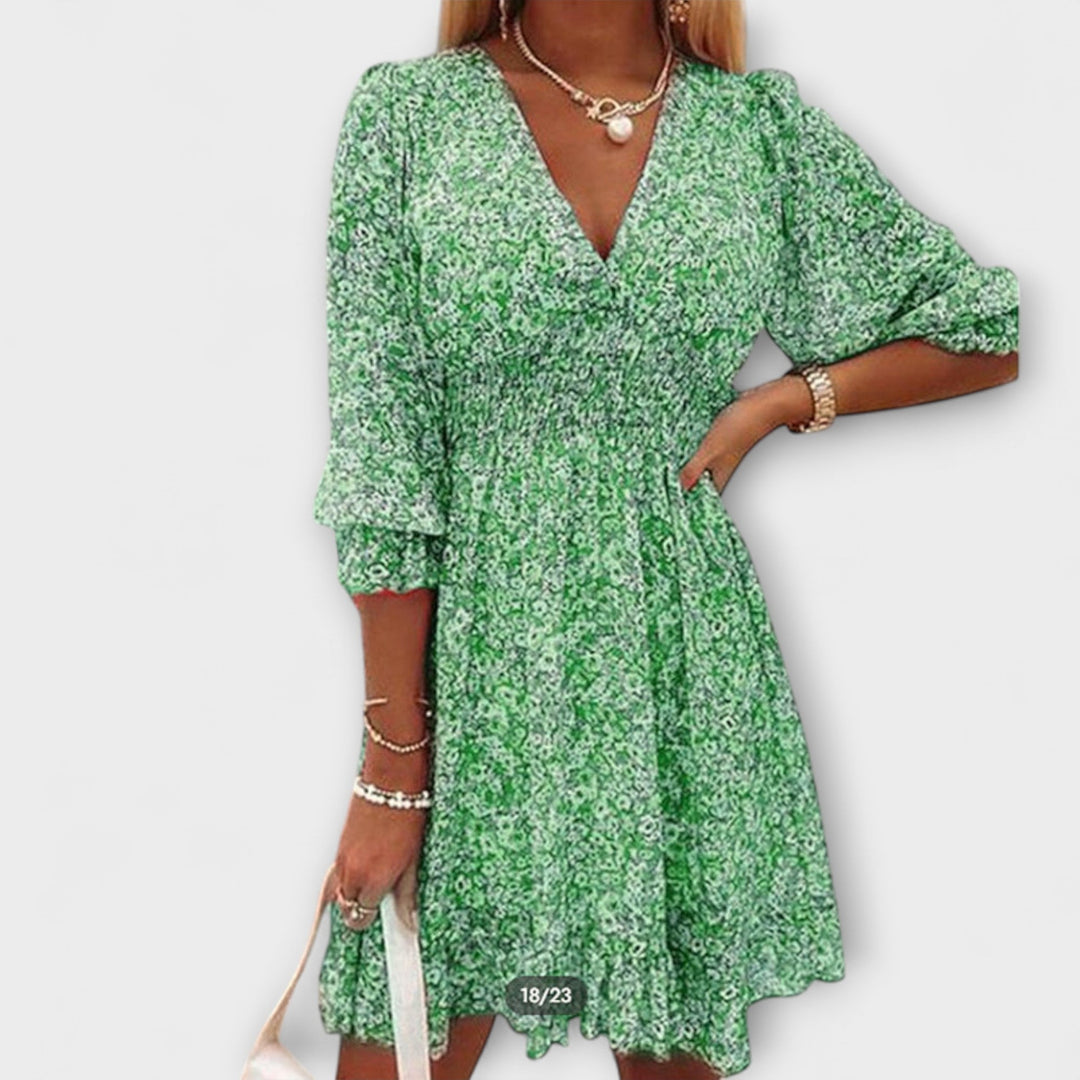 Aurora Floral Puff Sleeve Dress for Women
