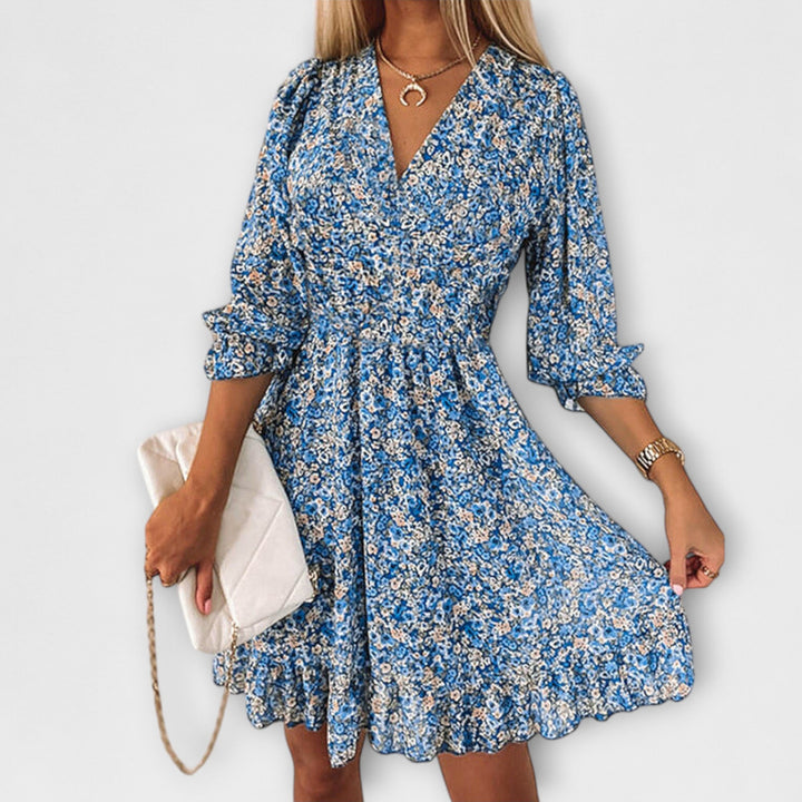 Aurora Floral Puff Sleeve Dress for Women