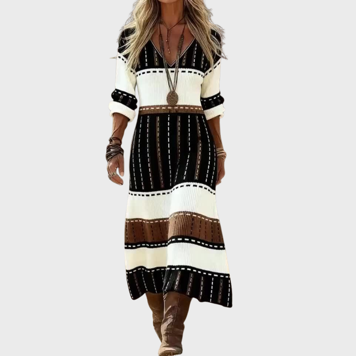 Kelly | Casual Printed Long Sleeve Dress