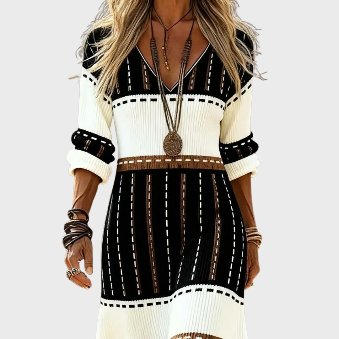 Kelly | Casual Printed Long Sleeve Dress