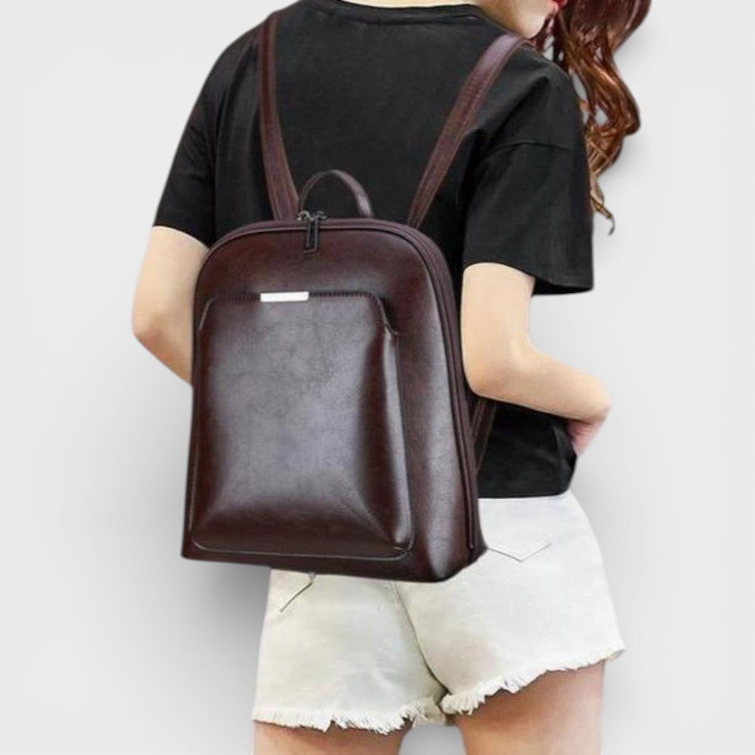 Saskia - Classic Backpack with Double Zipper