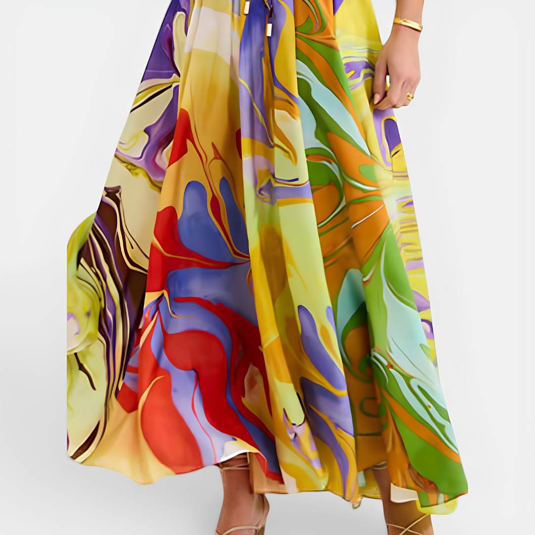 Laura | Printed Casual Skirt Two Piece Set