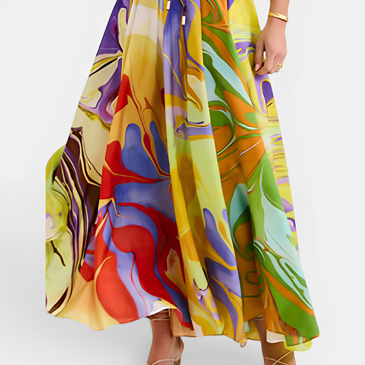 Laura | Printed Casual Skirt Two Piece Set