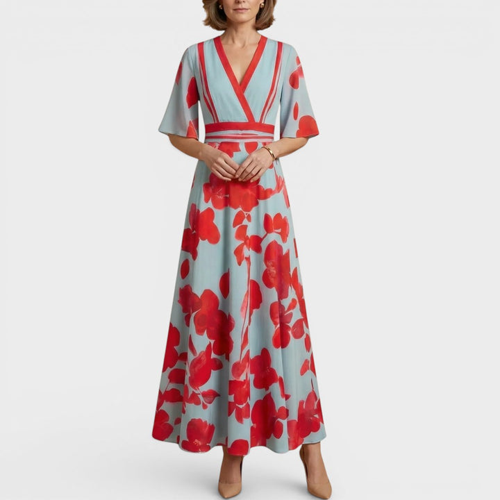 Leona | V-Neck Formal Maxi Dress