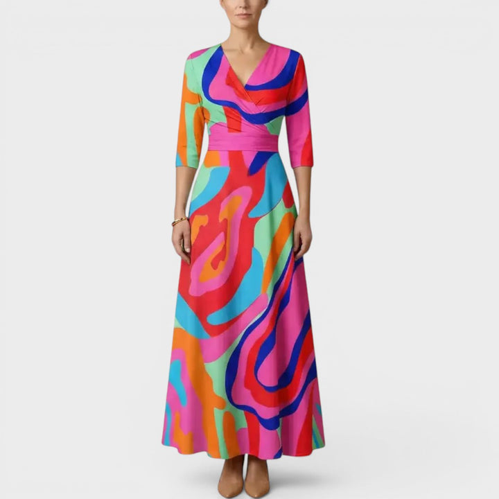 Leona | V-Neck Formal Maxi Dress