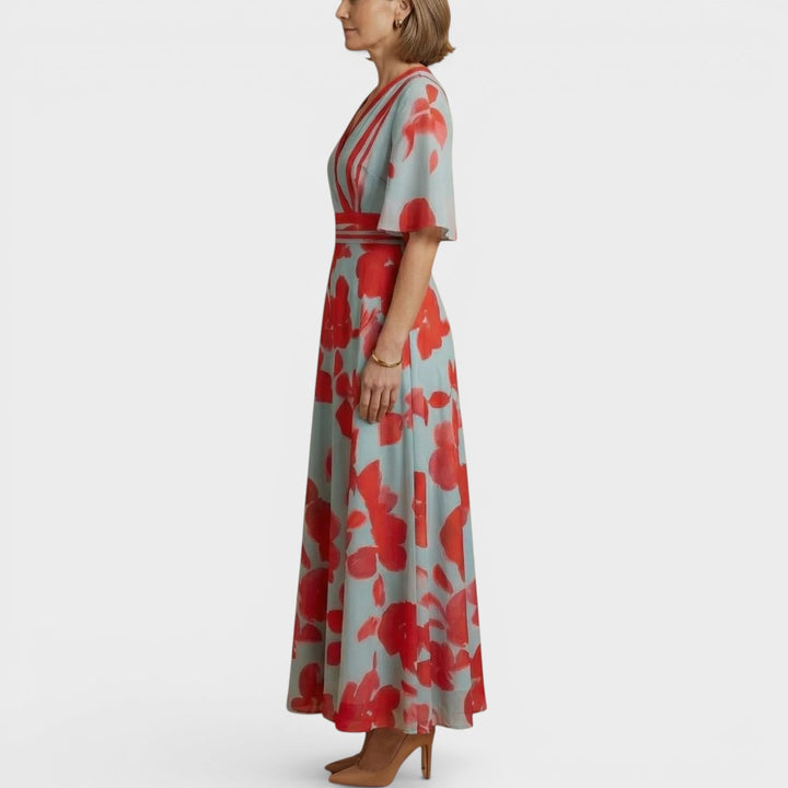 Leona | V-Neck Formal Maxi Dress
