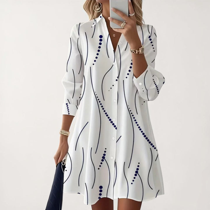 Martina | Wavy Collar Mini Dress