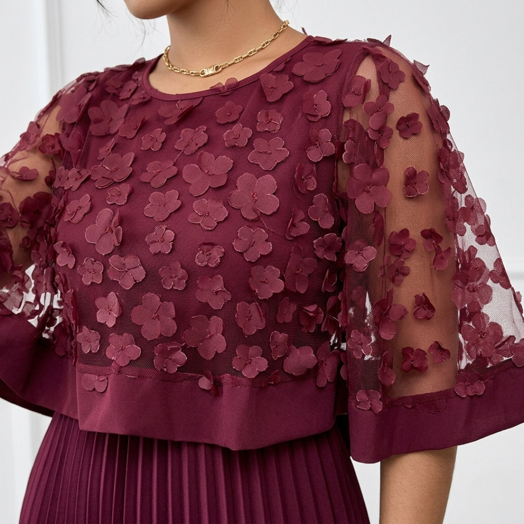 Mia | Elegant Pleated Maxi Dress