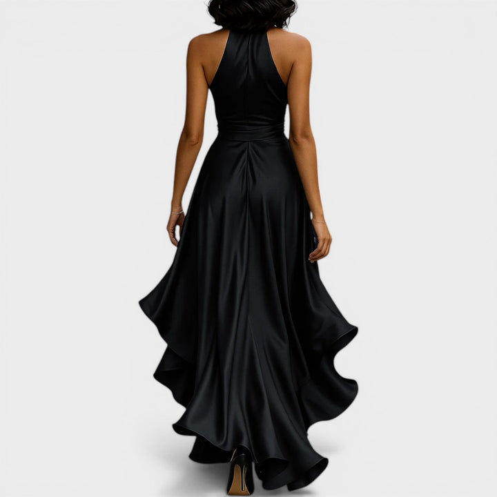 Mira | Elegant Satin Halter Dress