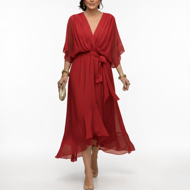 Monica | Elegant V-Neck Dress