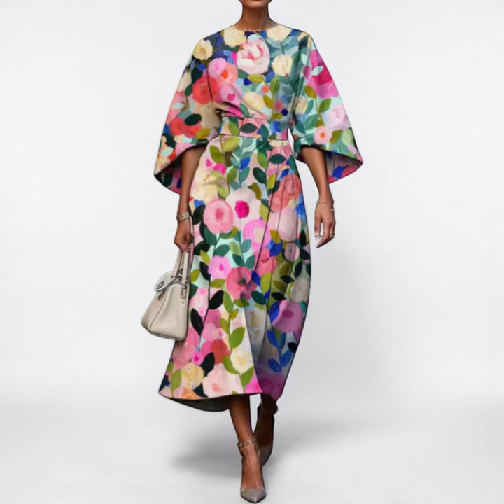 Moxlan | Elegant Floral Dress