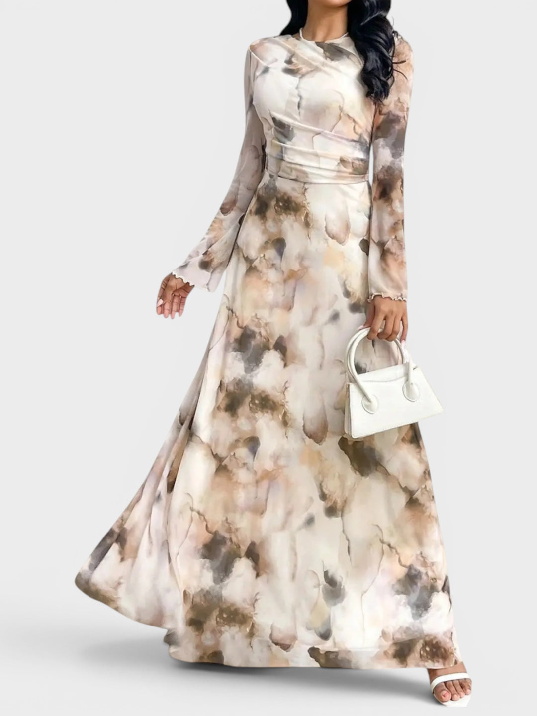Celeste | Watercolor Elegance Maxi Dress