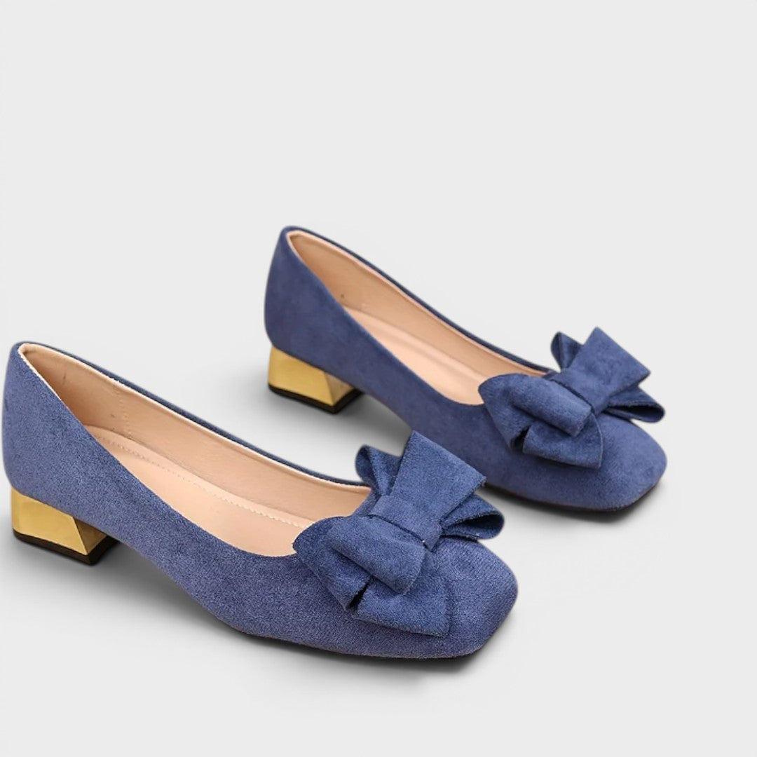 Nancy | Bow Block Heel Pumps