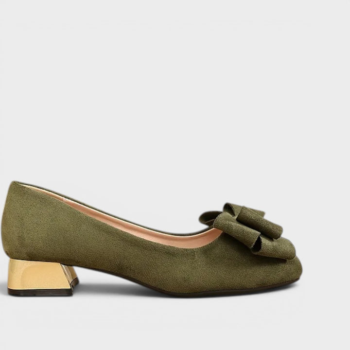 Nancy | Bow Block Heel Pumps