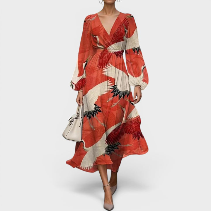 Ember | Elegant Long Sleeve Midi Dress