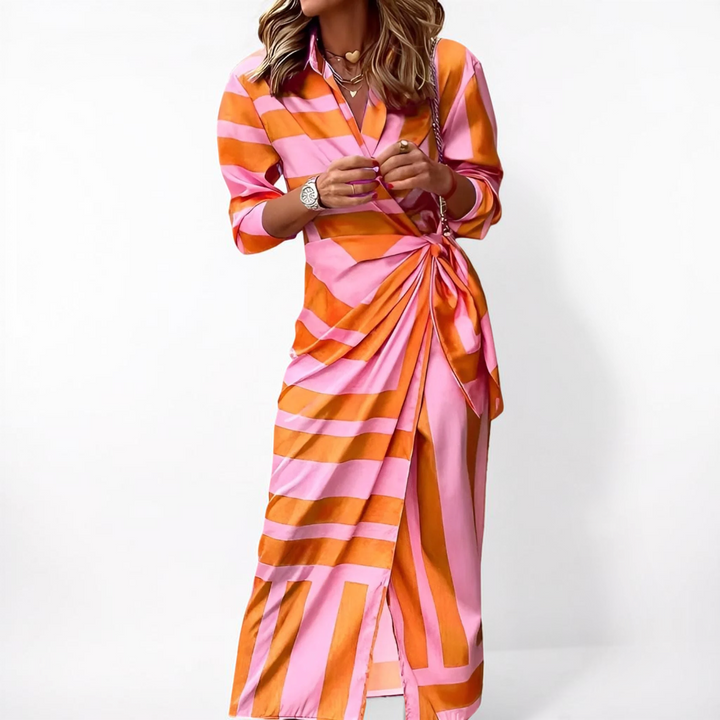 Olivia | Printed Shirt Dress